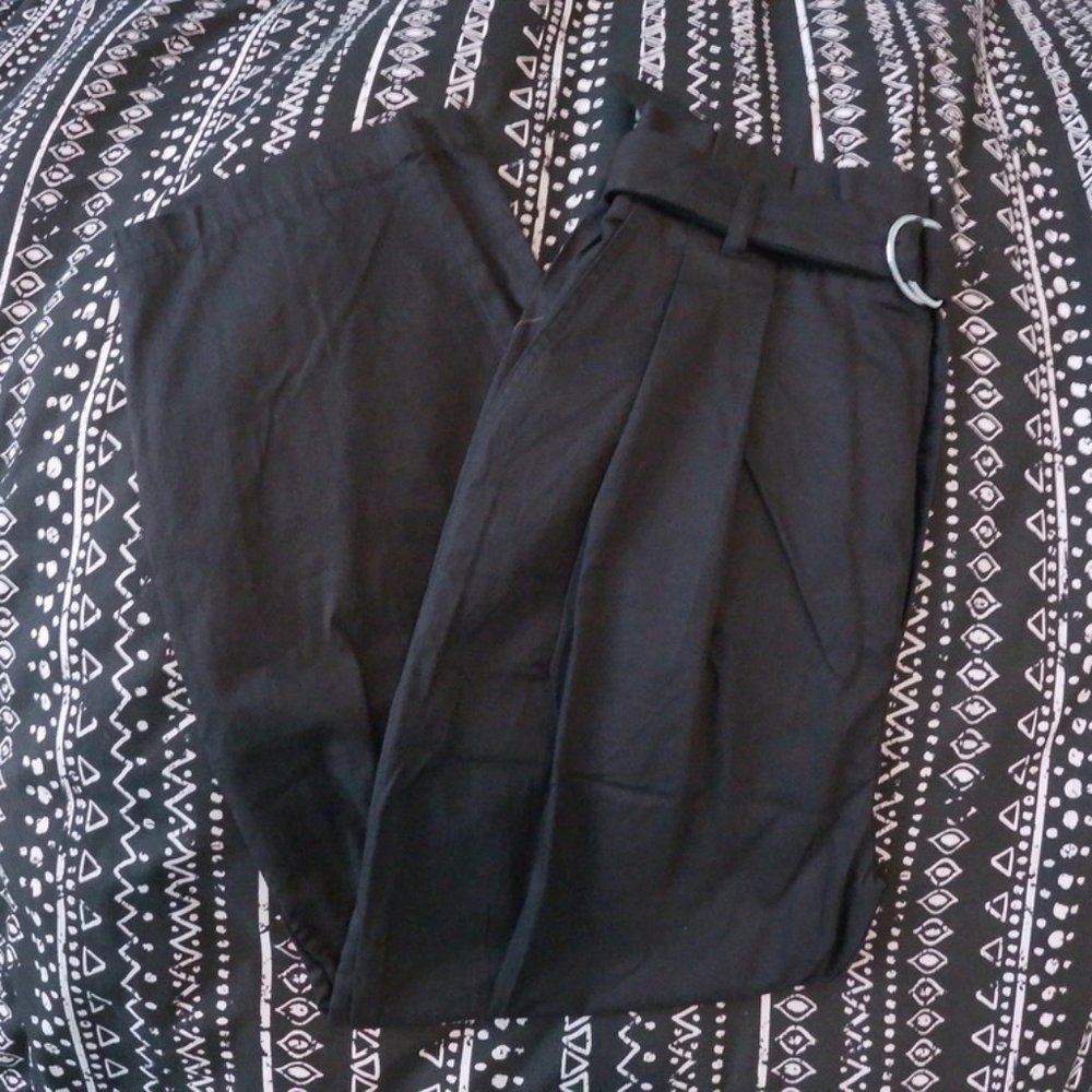 Forever21 The Jackie Paperbag Waist Belted Pants